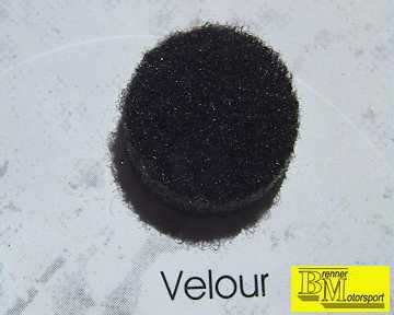 Zusatz bei Dachhimmelbestellung: Farbe Velour Schwarz