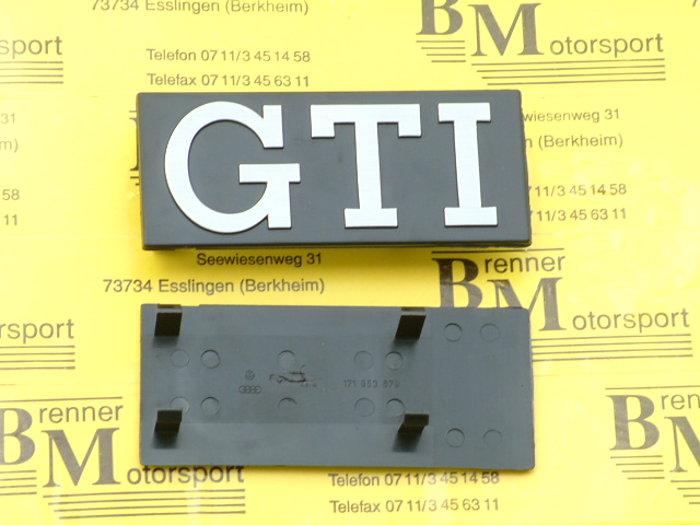 Schriftzug für Kühlergrill passend für Golf 1 GTI