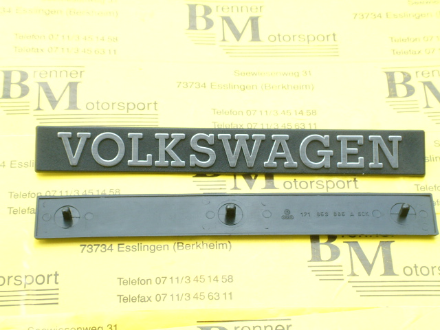 Schriftzug passend  fr Golf 1 auf Heckklappe  VOLKSWAGEN 806.171.201