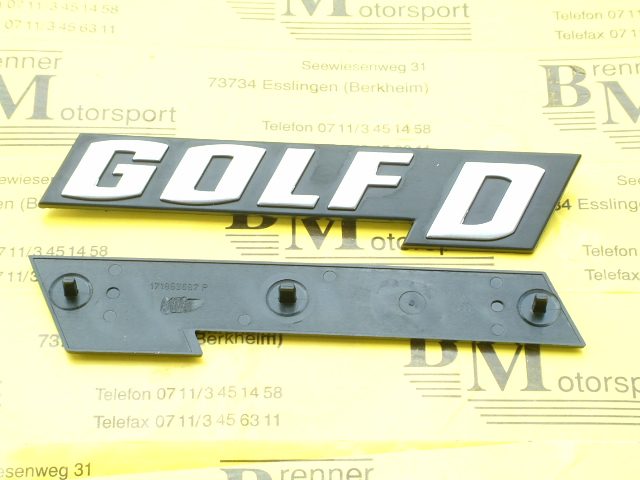 Schriftzug für Golf D auf Heckklappe 853.171.687.P