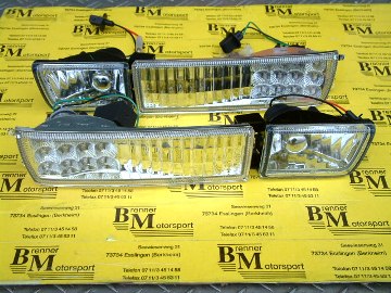 Klarglas-Frontblinker mit LEDS für Golf 3 , Vento mit Nebelscheinwerfer Dummy