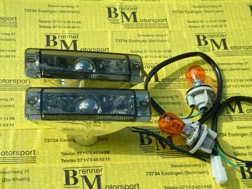 Schwarze Klarglas Front-Blinker für Golf 1 & für Golf 1 Cabrio bis 8/87