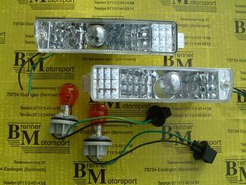 Klarglas Front-Blinker fr VW Golf 2 ab '89 mit GL-Stostange