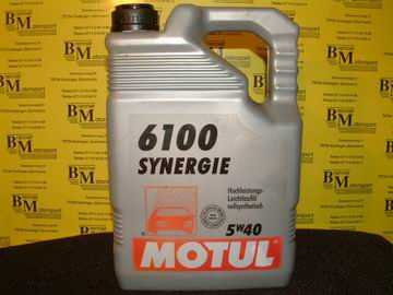 5 Liter Motul-Motorl 6100 Synergie 5W40 (1Liter= Euro6,00)